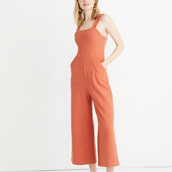 Madewell Pants - Madewell Texture & Thread Ruffle-Strap Jumpsuit Size 6